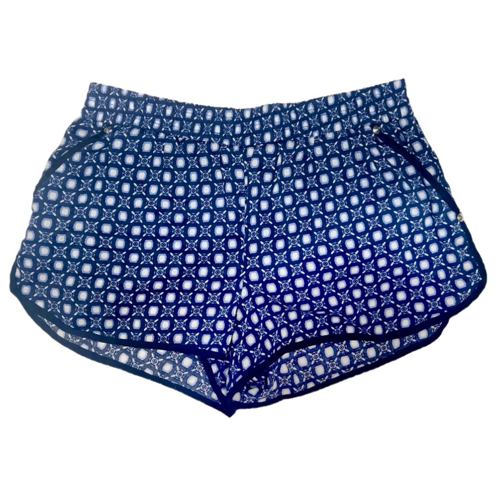 NWOT Blue Geometric Pattern Shorts | Forever 21 Boho Maximalist Grandmacore